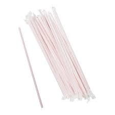 10.25 Long Red Wrapped Straws