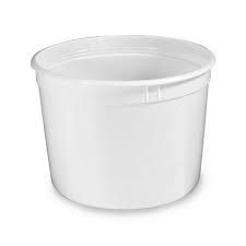 1/2 Gallon (64oz) Plastic Ice Cream Container