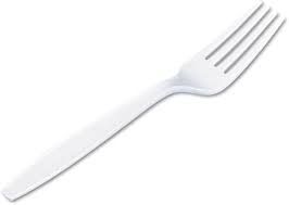 Plastic White Fork